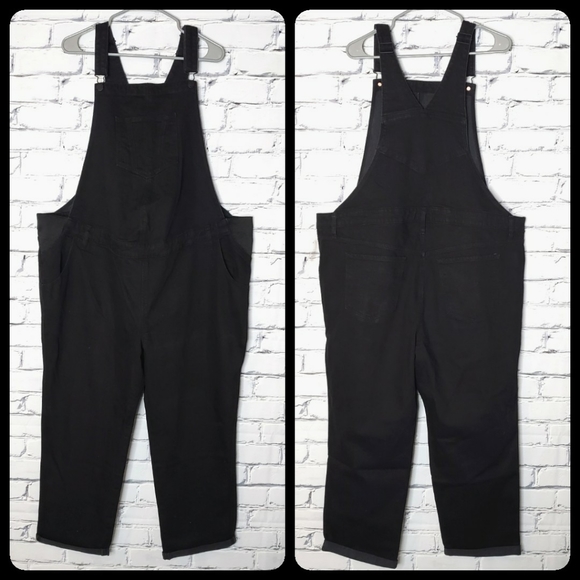 old navy black overalls